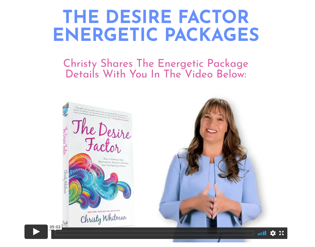 The Desire Factor Energetic Packages