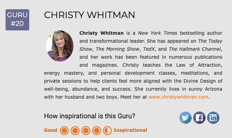Christy Whitman Global Guru 2022